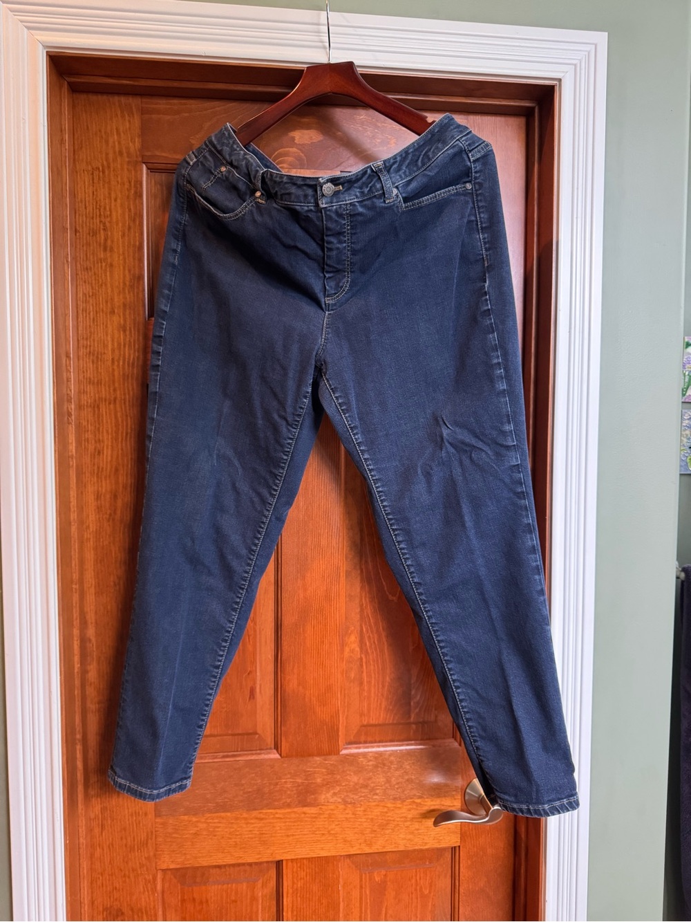 Talbots Dark Indigo Straight-Leg Jeans. 16W